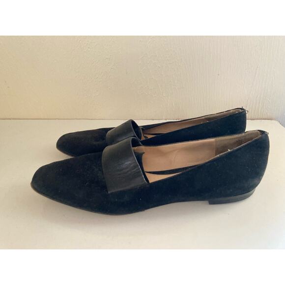 VTG Gianvito Rossi Women's Black Suede Loafer Size 39 US 8.5 Shoes - Picture 4 of 6